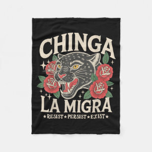 Cobertor De Velo Chinga la migra pró imigração fascismo humano
