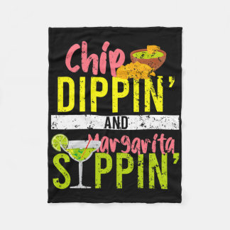 Cobertor De Velo Chip Dippin E Margarita Sippin Cinco De Mayo