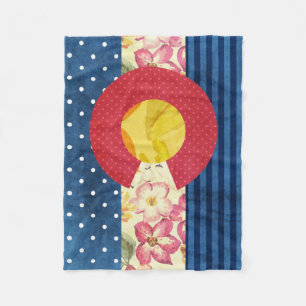 Cobertor De Velo Chique do vintage da bandeira do estado de