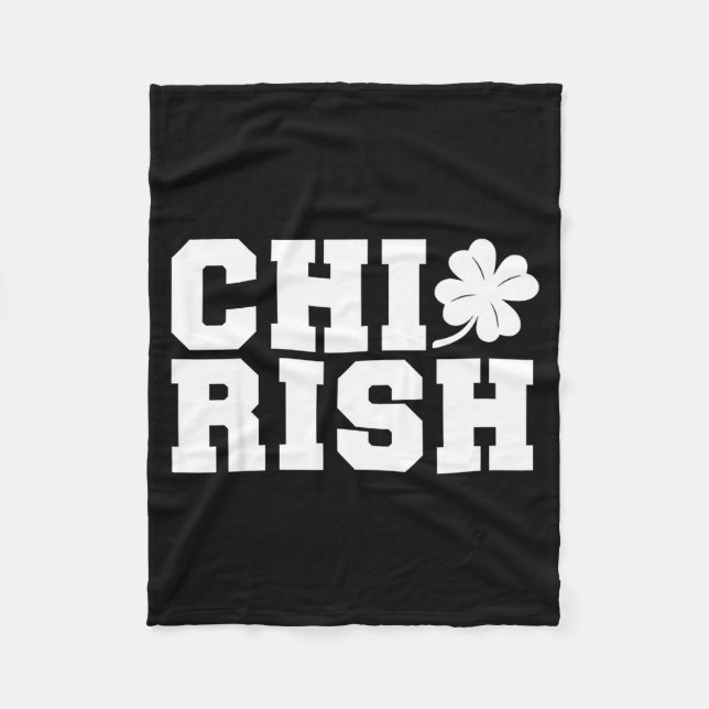 Cobertor De Velo Chirish St. Patrick's Day Chi-irish Funny Chicago  (Frente)