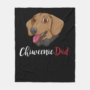 Cobertor De Velo Chiweenie Pai Dog Lover Gift Men Dog Chiweenie