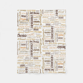 Cobertor De Velo Chocolate, amêndoas e nuvem escura da palavra do