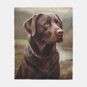 Cobertor De Velo Chocolate Labrador Retriever