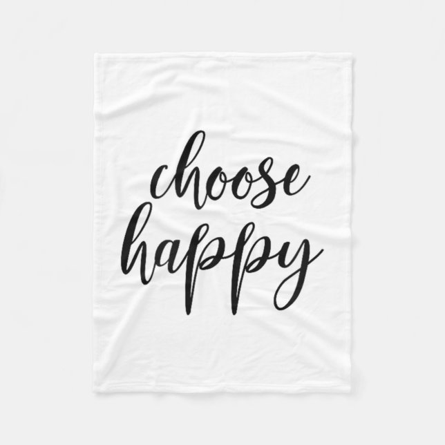 Cobertor De Velo Choose Happy - For Women &amp; Men, Motivational Q (Frente)