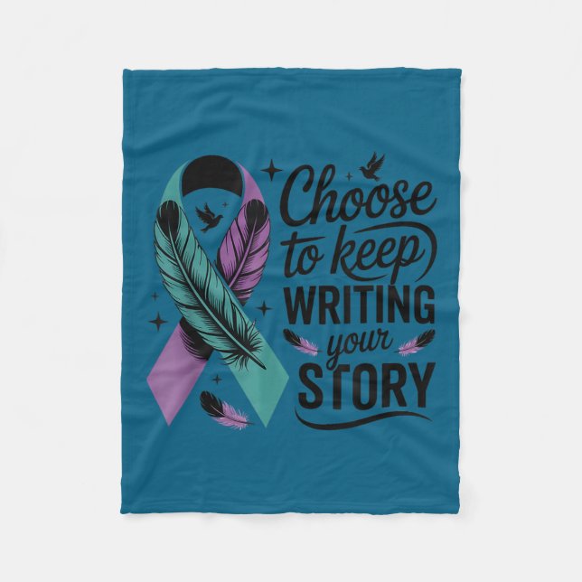 Cobertor De Velo Choose To Keep Writing Your Story Insrational Quot (Frente)