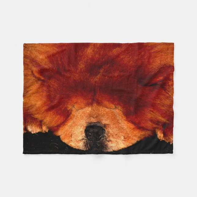 Cobertor De Velo Chow Chow Fbcna Dormindo (Frente (Horizontal))