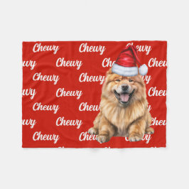 Cobertor De Velo Chow Chow Papais noeis Dog com Nome Personalizado 