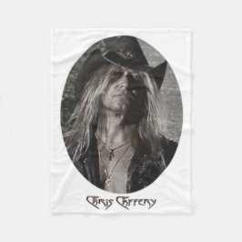Cobertor De Velo Chris Caffery Black & White (oval) Fleece Blanket
