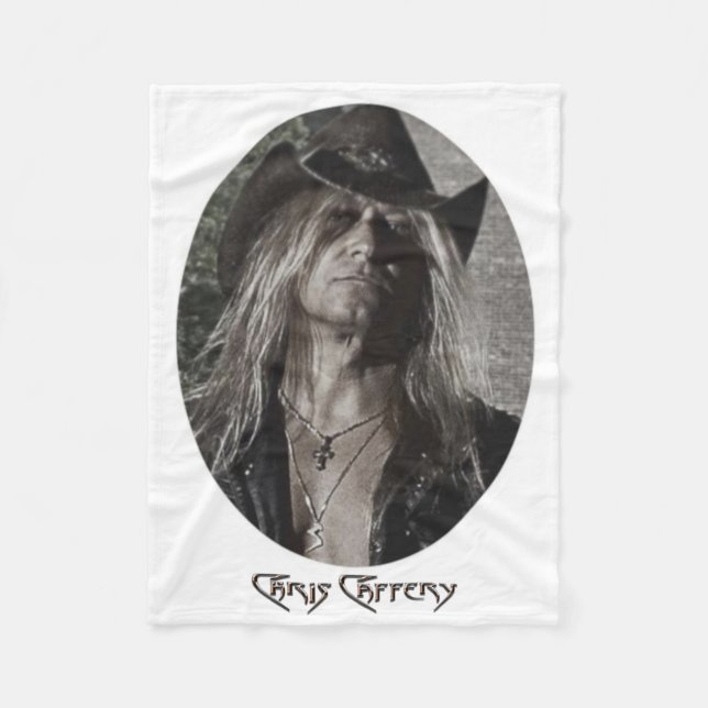 Cobertor De Velo Chris Caffery Black & White (oval) Fleece Blanket (Frente)