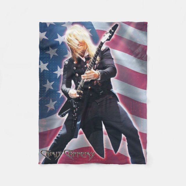 Cobertor De Velo Chris Caffery com Flag Fleece Blanket (Frente)