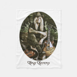 Cobertor De Velo Chris Caffery Sentado com Guitars (oval)