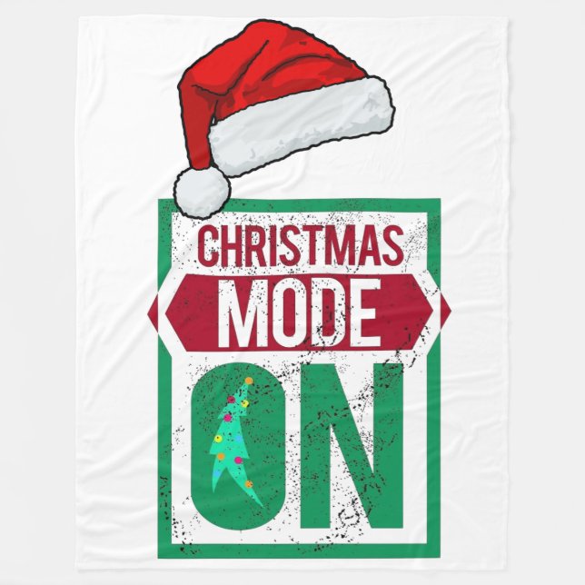 Cobertor De Velo chrismas mode on in u Fleece Blanket (Frente)