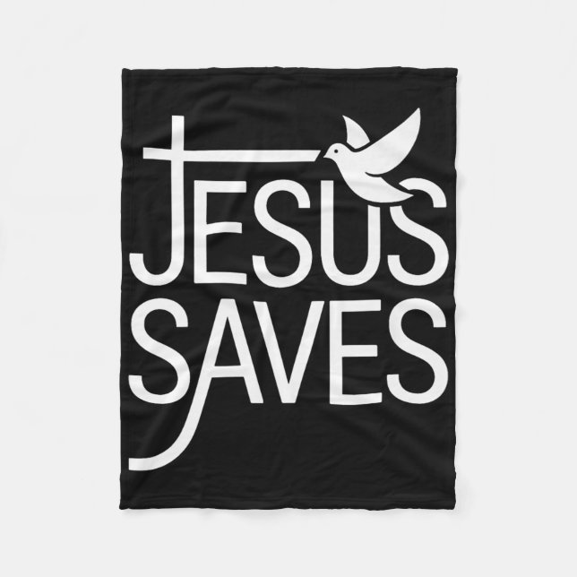 Cobertor De Velo Christan Jesus Salva Premium (Frente)