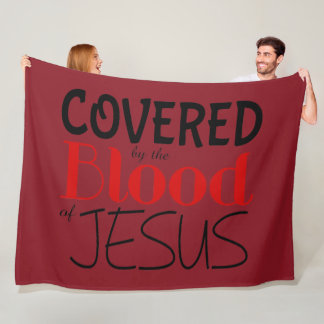 Cobertor De Velo Christian COBERTO POR SANGUE DE JESUS Fleece Blank