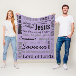 Cobertor De Velo Christian Dezessete Nomes de Jesus Roxo