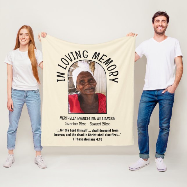 Cobertor De Velo Christian IN LOVING MEMORY Photo (In Situ)