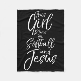 Cobertor De Velo Christian Sport Gift This Girl Runs On Softll And 
