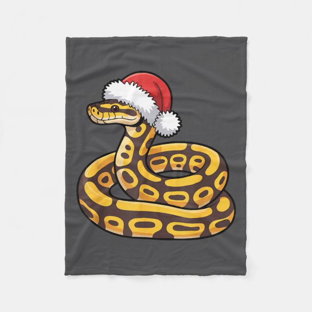 Cobertor De Velo Christmas Ball Python Ugly Xmas Sweater Snake Love (Frente)
