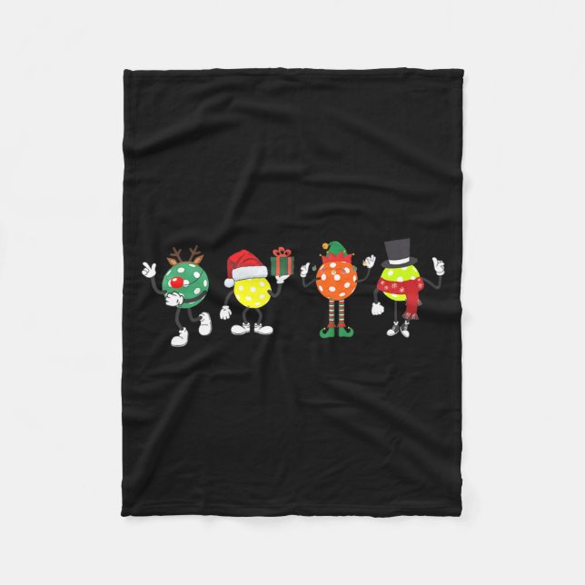 Cobertor De Velo Christmas Ckleball Player Xmas Santa Reindeer Elf  (Frente)