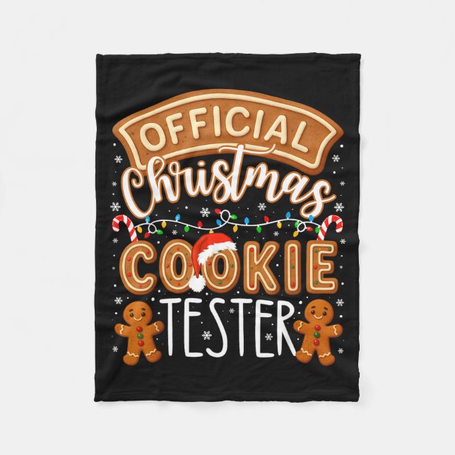 Cobertor De Velo Christmas Cookie Tester Taster Funny Family Baking (Frente)