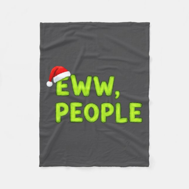 Cobertor De Velo Christmas Eww, People Funny Sarcastic Santa Hat Xm (Frente)