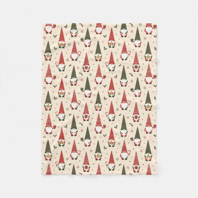 Cobertor De Velo Christmas Gnome Party Pattern (Frente)