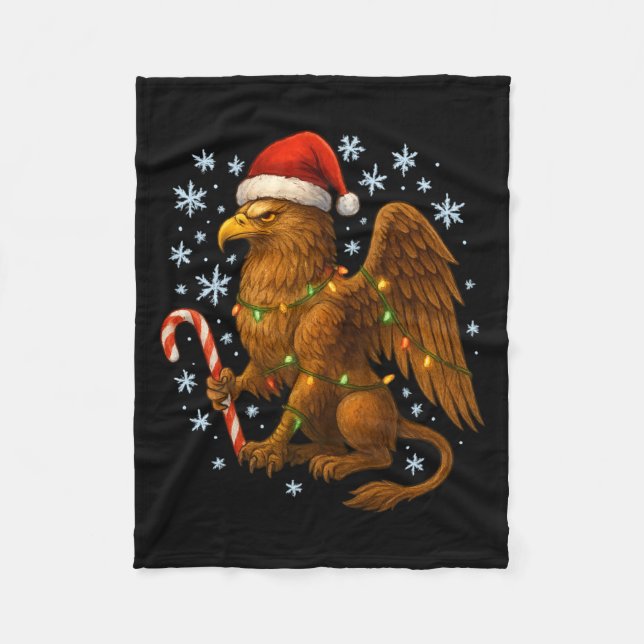 Cobertor De Velo Christmas Griffin Magic Mythical Holiday Srit Long (Frente)