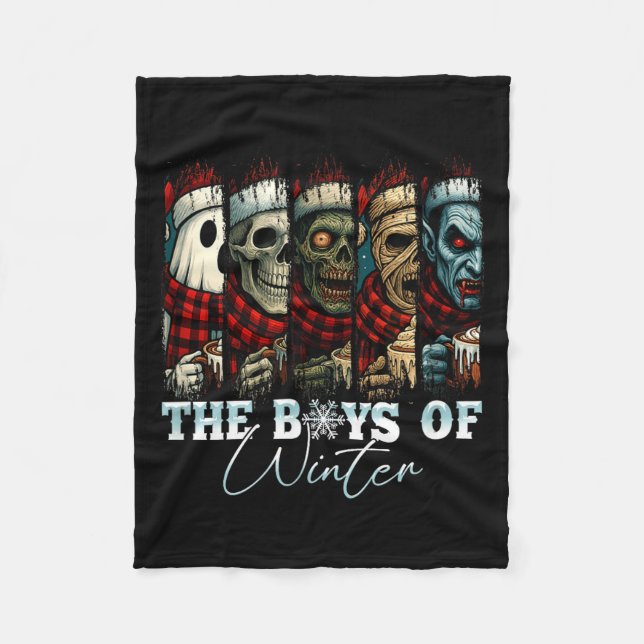 Cobertor De Velo Christmas Halloween Creepmas Friends Horror Xmas C (Frente)