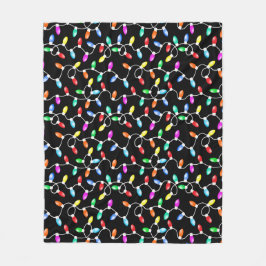 Cobertor De Velo Christmas Lights Pattern