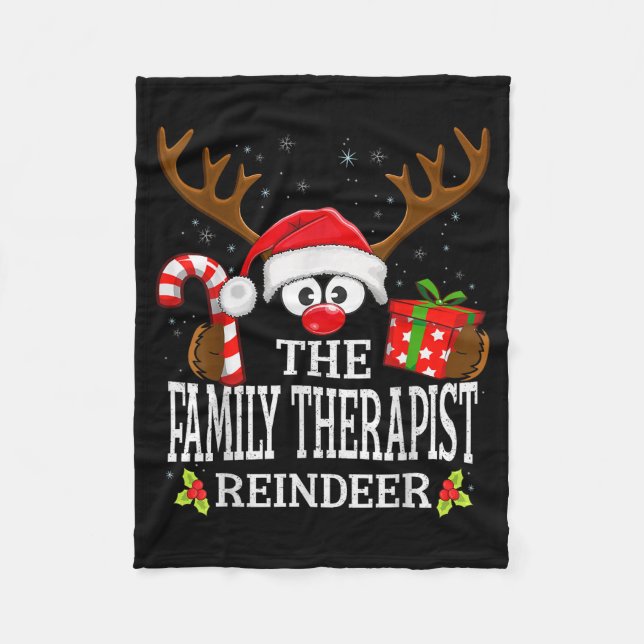 Cobertor De Velo Christmas Matching The Family Therast Reindeer Fam (Frente)