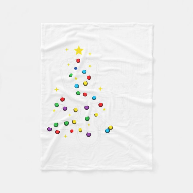 Cobertor De Velo Christmas Nurse Shine Bright Like A Call Light Xma (Frente)