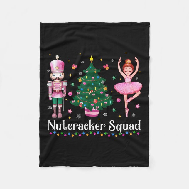 Cobertor De Velo Christmas Nutcracker Squad Ballet Dance Women Kids (Frente)