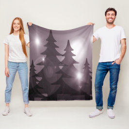 Cobertor De Velo Christmas Party Pink Trees Holiday Winter Elegant