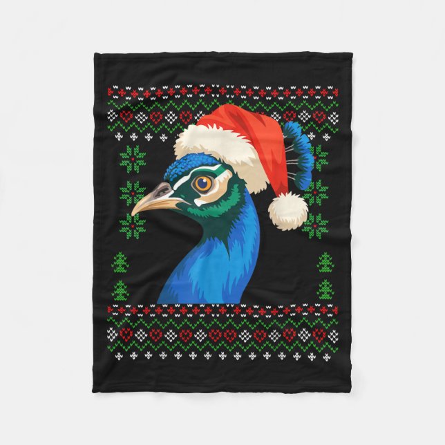 Cobertor De Velo Christmas Pea Ugly Xmas Sweater  (Frente)
