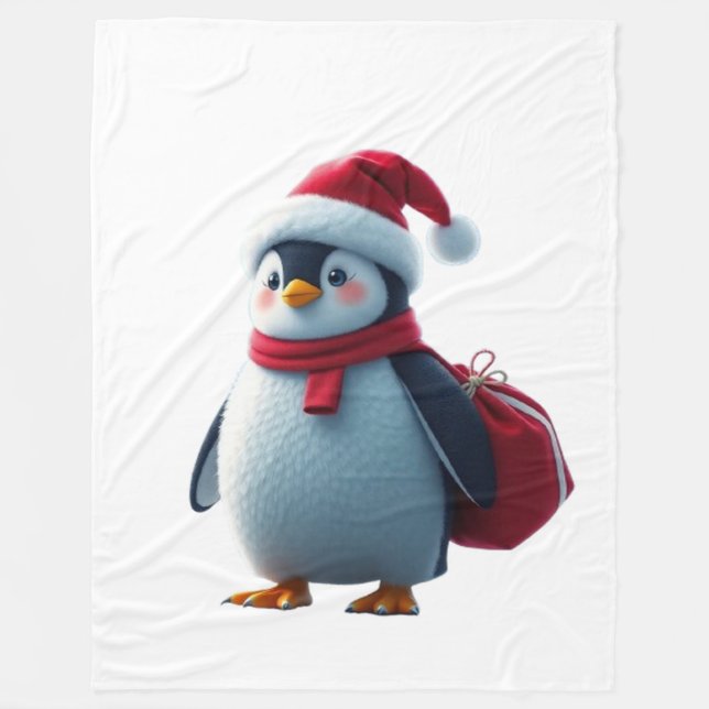 Cobertor De Velo Christmas penguin (Frente)