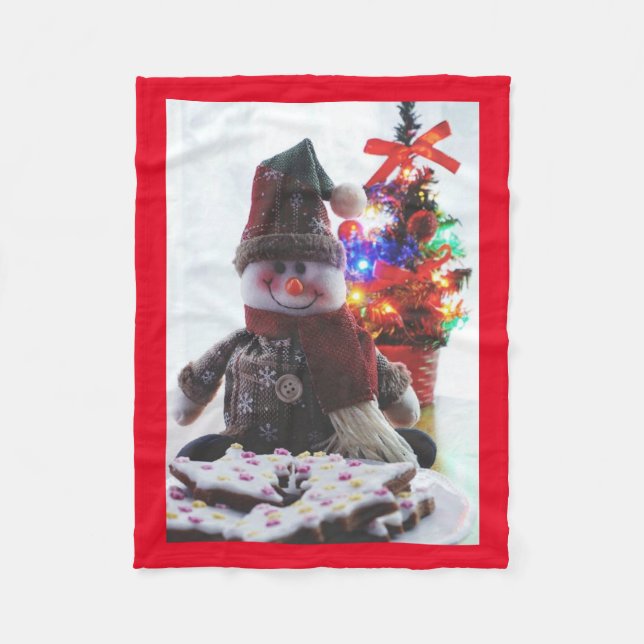 COBERTOR DE VELO CHRISTMAS SNOWMAN (Frente)