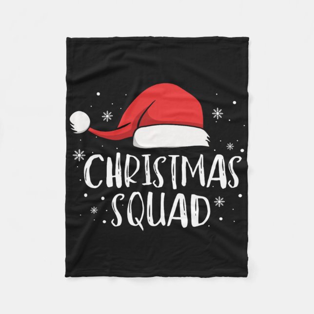 Cobertor De Velo Christmas Squad Light Red Santa Hat Family Matchin (Frente)