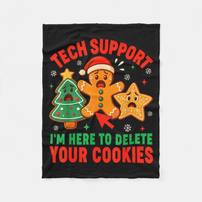 Cobertor De Velo Christmas Tech Suprt Here To Delete Cookies Xmas M (Frente)