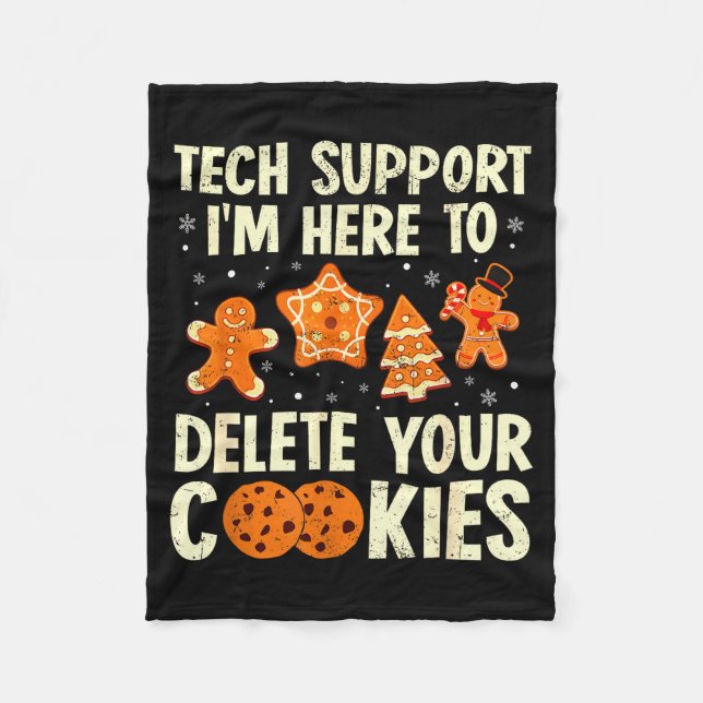 Cobertor De Velo Christmas Tech Suprt Here To Delete Cookies Xmas M (Frente)