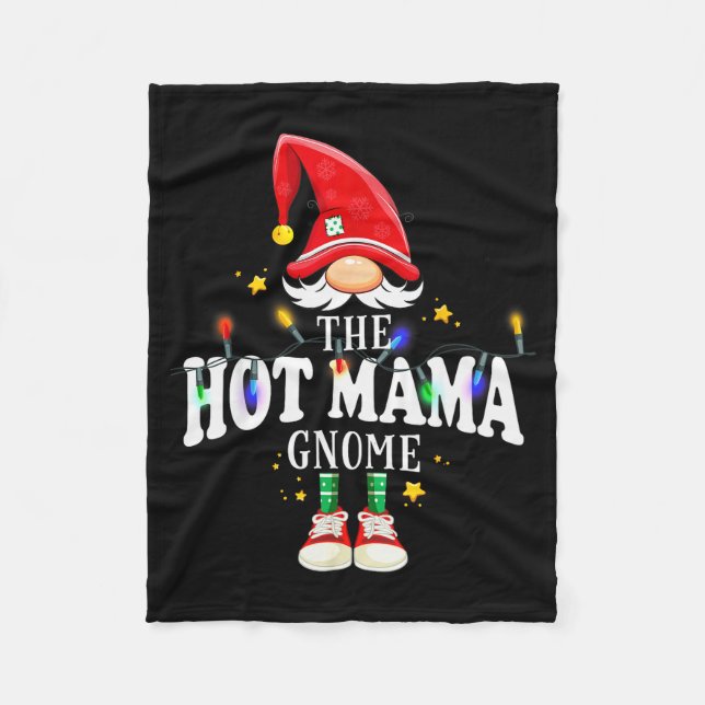 Cobertor De Velo Christmas The Hot Mama Gnome X-mas Matching Pjs  (Frente)