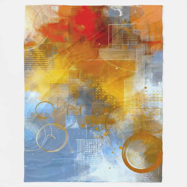 Cobertor De Velo Chromatische Skyline: Puls der urbanen Abstraktion (Frente)