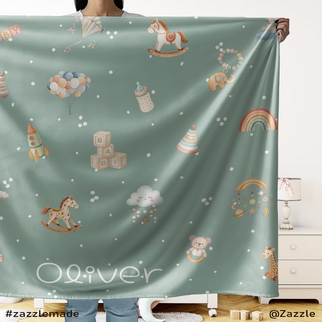 Cobertor De Velo Chuva de Bebê Boho Outono (Boho Autumn Baby Shower Fleece Blanket)