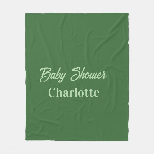 Cobertor De Velo Chuva de bebê floresta verde pastel nome simplesmi (Frente)