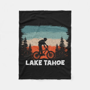Cobertor De Velo Ciclismo de montanha em Lake Tahoe ao pôr do sol r