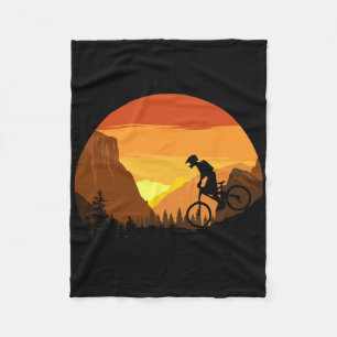 Cobertor De Velo Ciclismo de Montanha Trilha Retro do Pôr do Sol