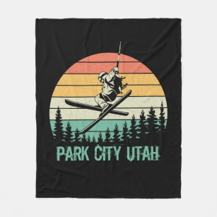 Cobertor De Velo Cidade de Park, Utah, vintage