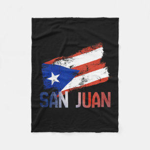 Cobertor De Velo Cidade de San Juan Porto Rico Bandeira Vintage Roo