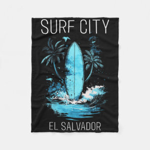 Cobertor De Velo Cidade de Surf El Salvador Surf Vintage Surfista _