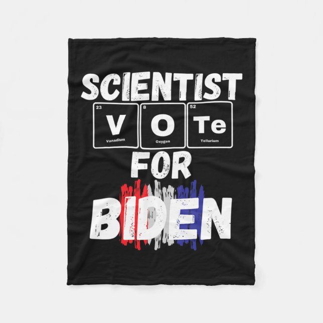 Cobertor De Velo Cientista Vota Biden (Frente)