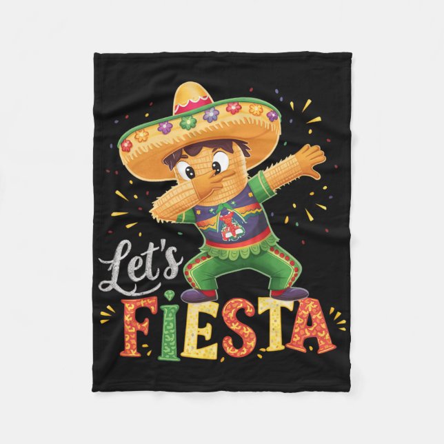 Cobertor De Velo Cinco De Mayo Dabbing Pinata Vamos Fiesta Squad Da (Frente)